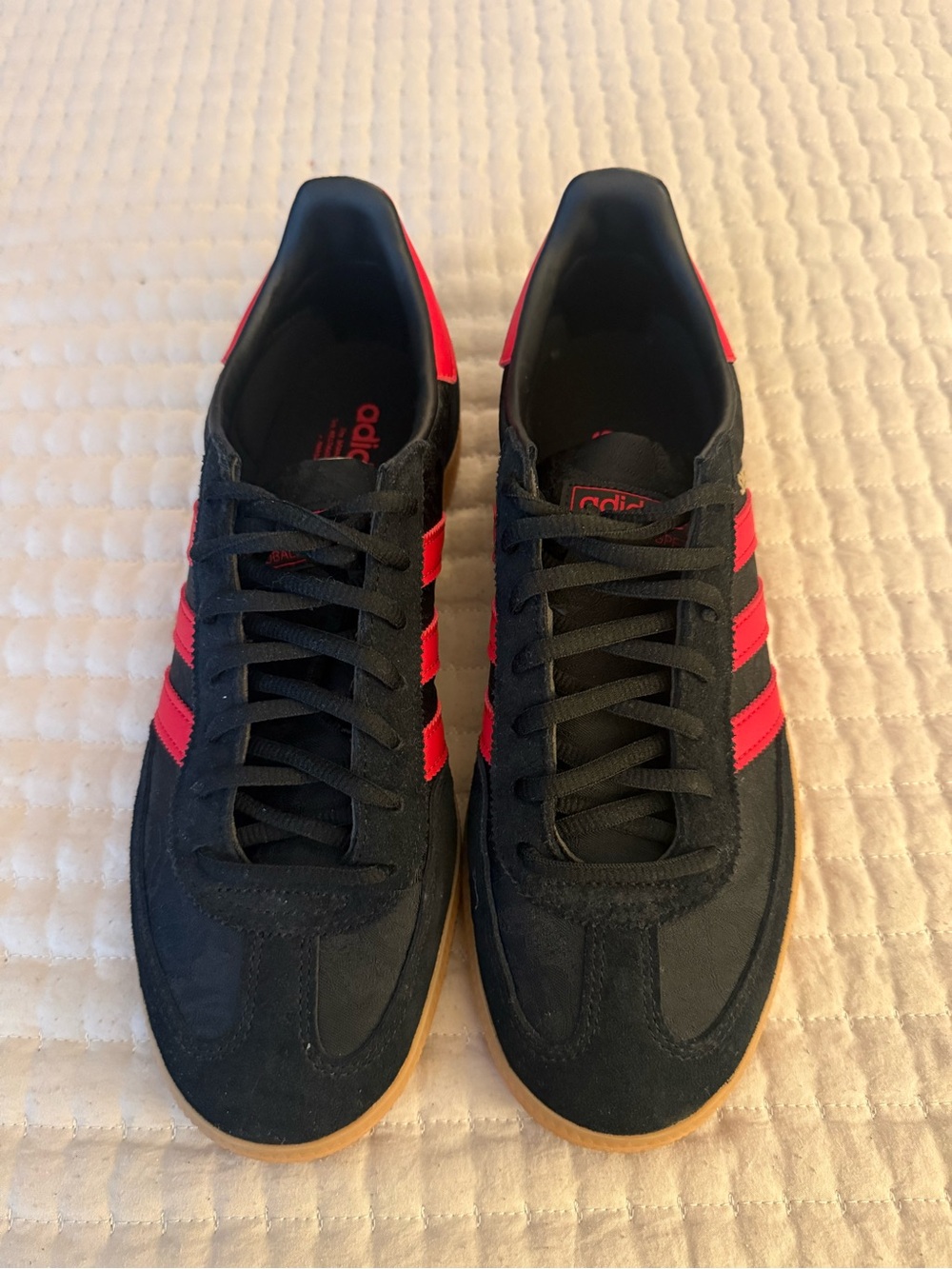 adidas handball spezials Black Sneakers with Red Stripes